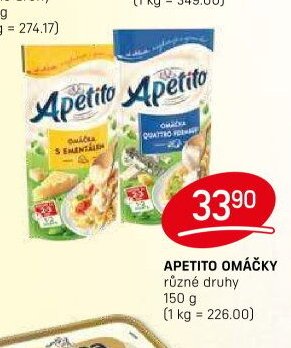 APETITO OMÁČKY různé druhy