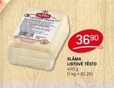 SLÁMA LISTOVÉ TĚSTO