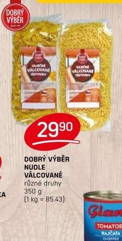 DOBRÝ VÝBĚR NUDLE VÁLCOVANÉ
