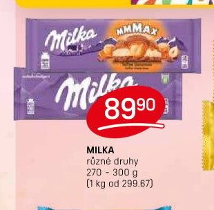 MILKA různé druhy 270-300 g