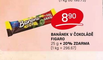 BANÁNEK V ČOKOLÁDĚ FIGARO 25 g + 20% ZDARMA