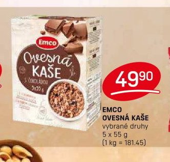 EMCO OVESNÁ KAŠE vybrané druhy 5 x 55 g