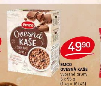 EMCO OVESNÁ KAŠE vybrané druhy 5 x 55 g