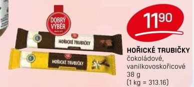 HOŘICKÉ TRUBIČKY čokoládové, vanilkovoskořicové 38 g