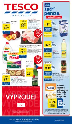 aktuální leták Tesco 16.7.2025-22.7.2025