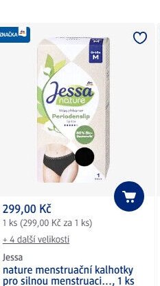 Jessa nature menstruační kalhotky pro silnou menstruaci..., 1 ks
