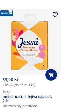 Jessa menstruační hřejivá náplast, 2 ks