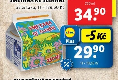 SMETANA KE ŠLEHÁNÍ