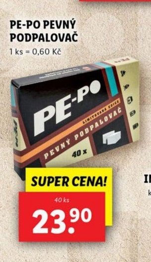 PE-PO PEVNÝ PODPALOVAČ