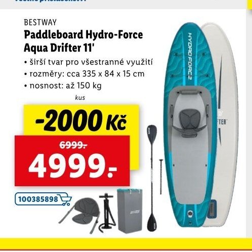 BESTWAY Paddleboard Hydro-Force Aqua Drifter 11'