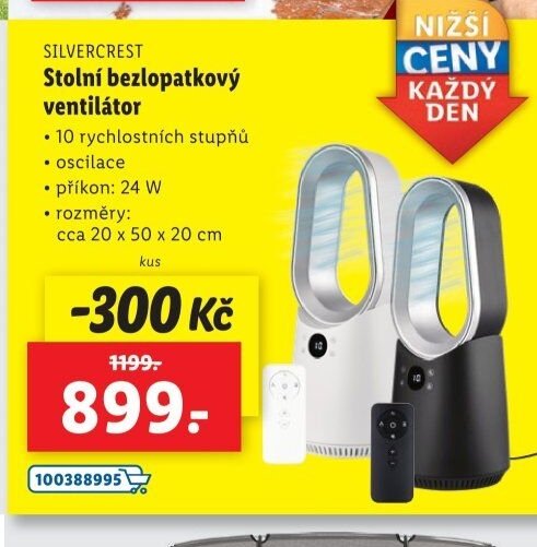 SILVERCREST Stolní bezlopatkový ventilátor