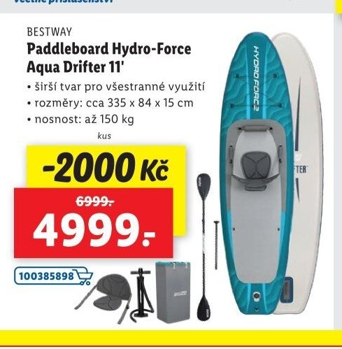 BESTWAY Paddleboard Hydro-Force Aqua Drifter 11'
