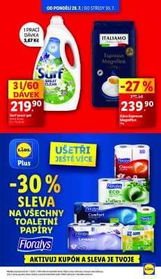 aktuální leták Lidl 28.7.2025-30.7.2025
