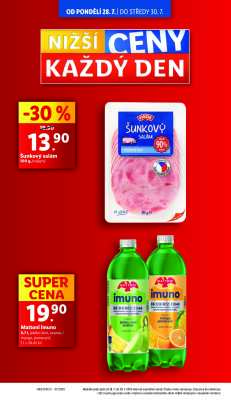 aktuální leták Lidl 28.7.2025-30.7.2025