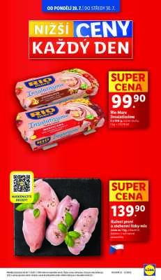 aktuální leták Lidl 28.7.2025-30.7.2025