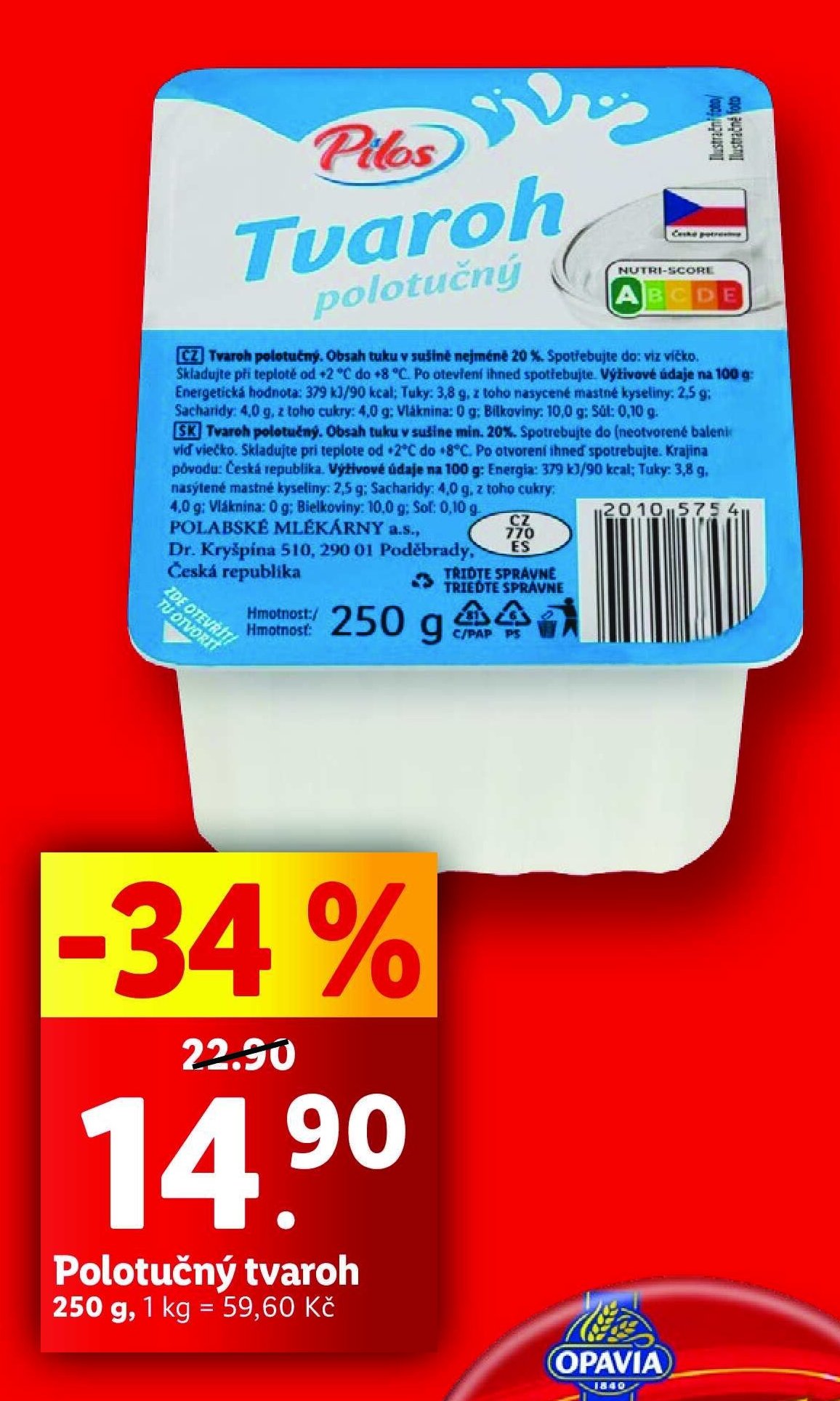 Polotučný tvaroh