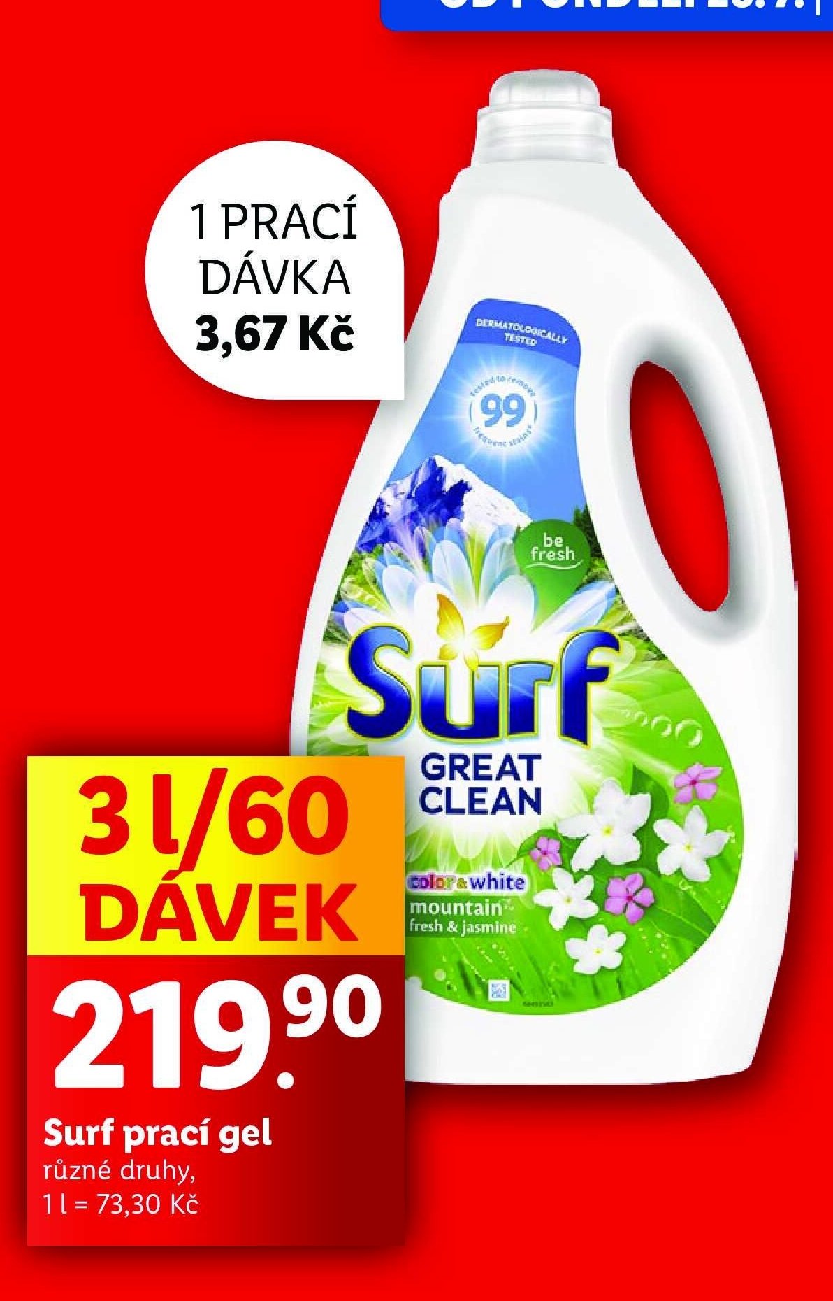 Surf prací gel