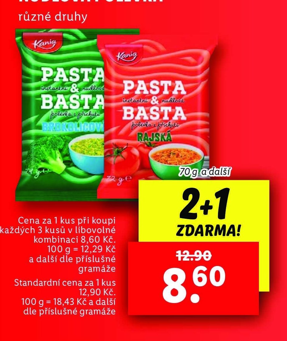 Kanig Pasta Basta instantní nudlová polévka