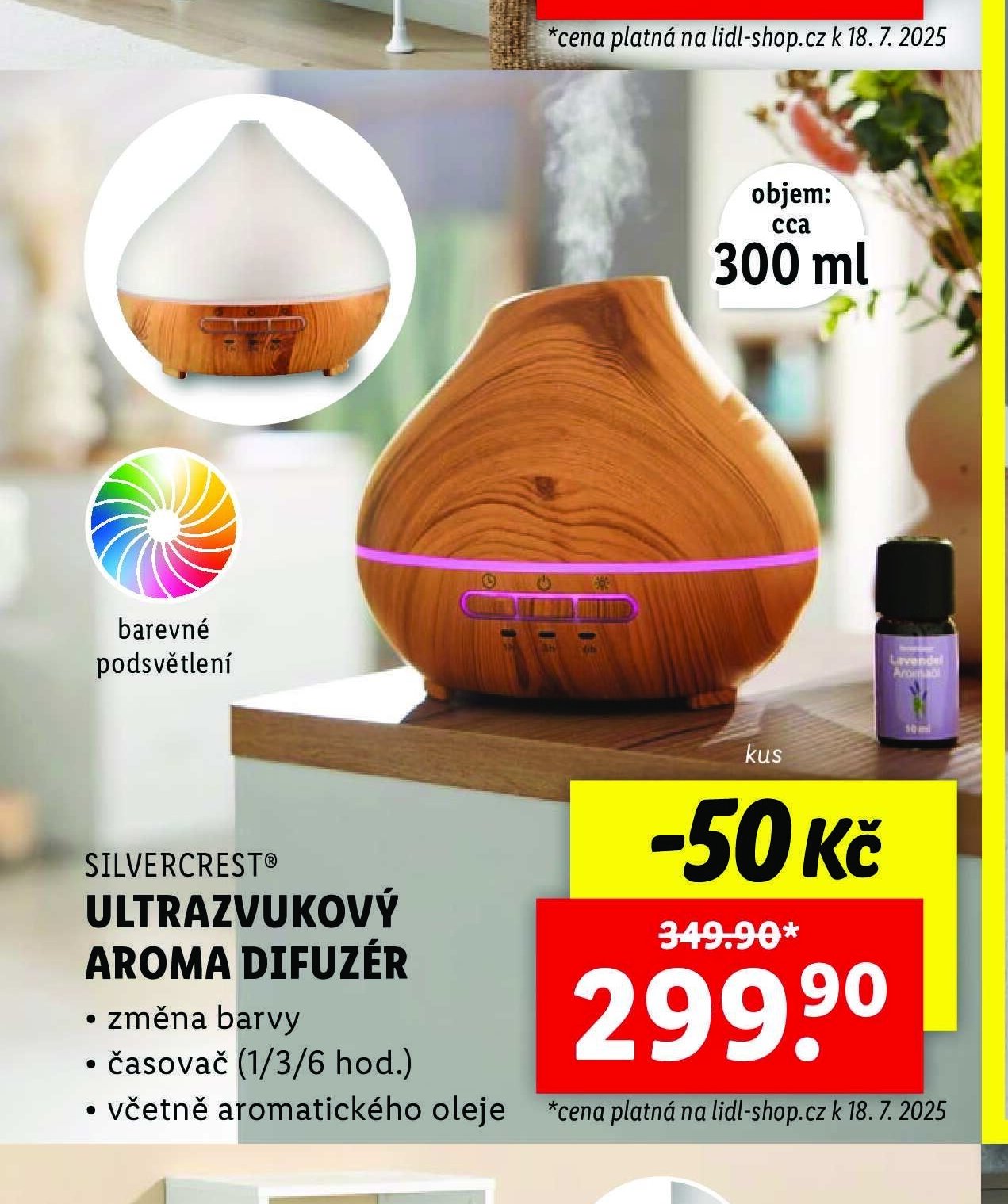 SILVERCREST URAZVUKOVÝ AROMA DIFUZÉR