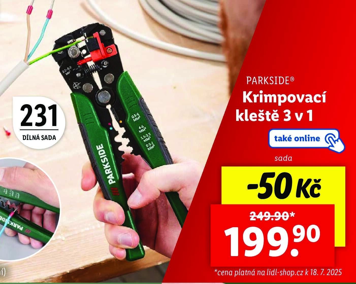 PARKSIDE® Krimpovací kleště 3 v 1