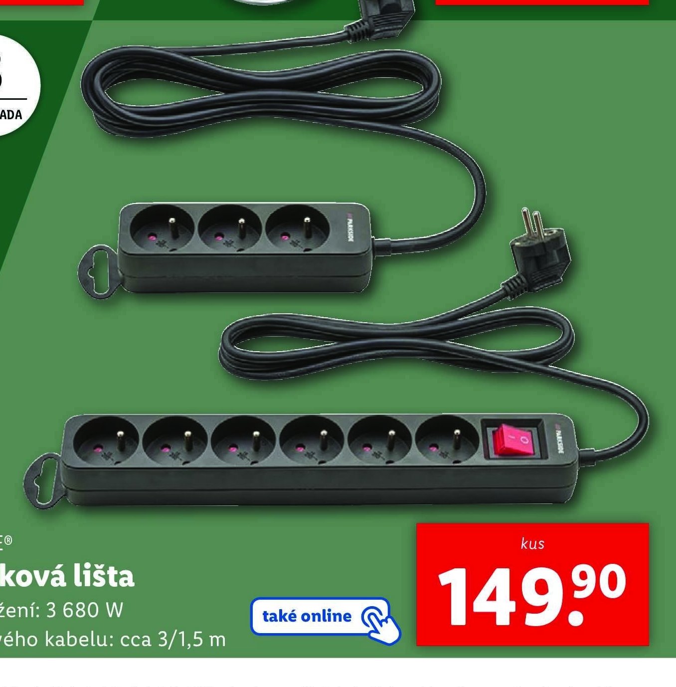 PARKSIDE Zásuvková lišta