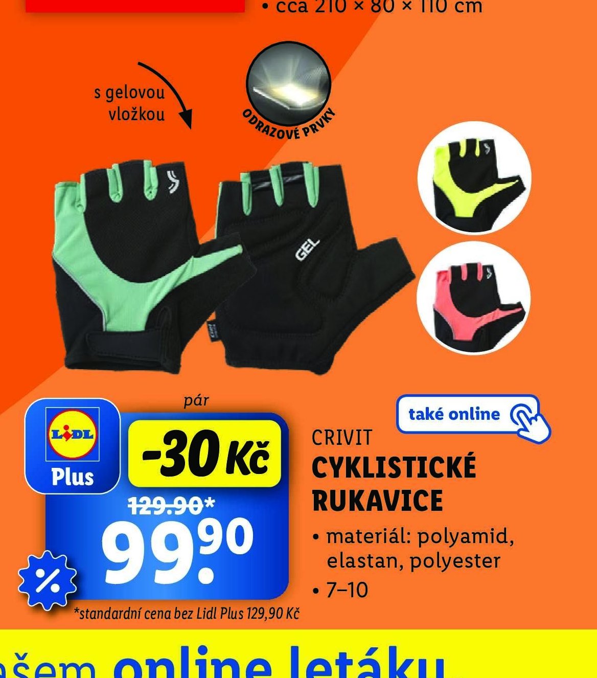 CRIVIT CYKLISTICKÉ RUKAVICE