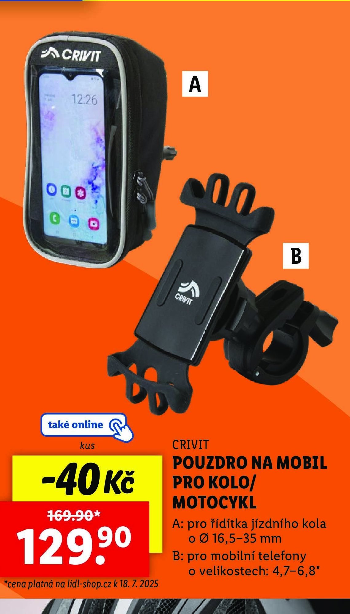 CRIVIT POUZDRO NA MOBIL PRO KOLO/MOTOCYKL