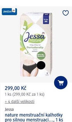 Jessa nature menstruační kalhotky pro silnou menstruaci..., 1 ks