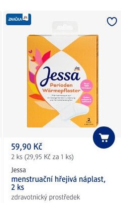 Jessa menstruační hřejivá náplast, 2 ks