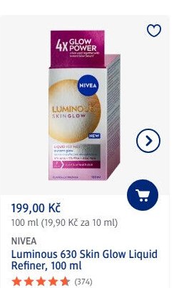 NIVEA Luminous 630 Skin Glow Liquid Refiner, 100 ml