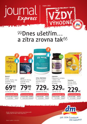 aktuální leták dm drogerie 1.8.2025-31.8.2025