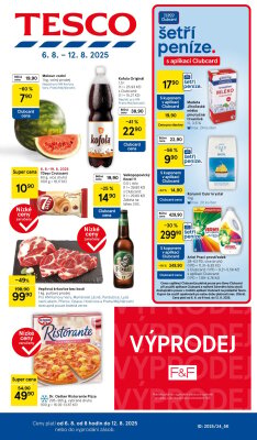 aktuální leták Tesco 6.8.2025-12.8.2025