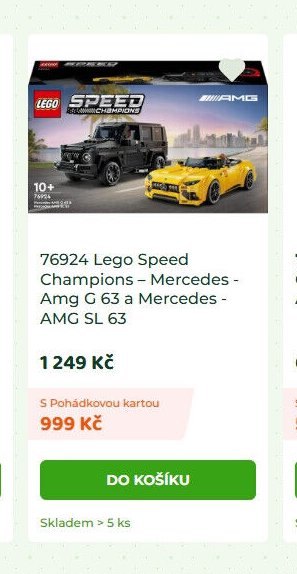 76924 Lego Speed Champions – Mercedes - Amg G 63 a Mercedes - AMG SL 63