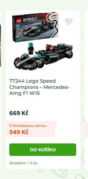 77244 Lego Speed Champions – Mercedes-Amg F1 W15