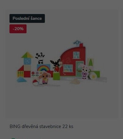 BING dřevěná stavebnice 22 ks