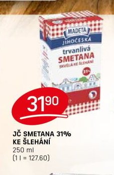 JČ Smetana 31% ke šlehání