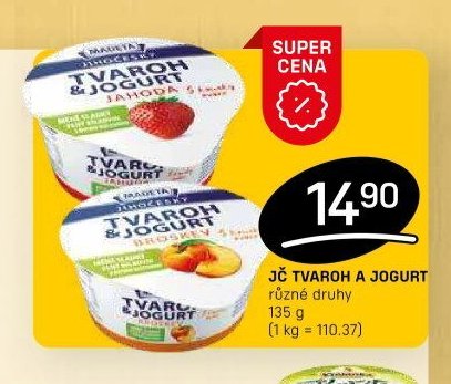 JČ TVAROH A JOGURT různé druhy 135 g