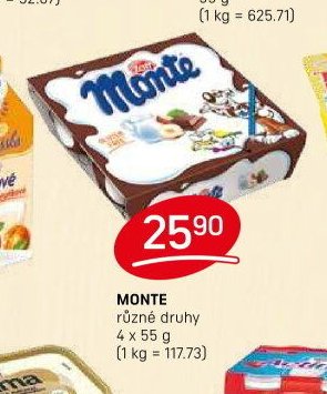 MONTE různé druhy 4 x 55 g