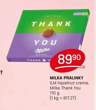 Milka pralinky