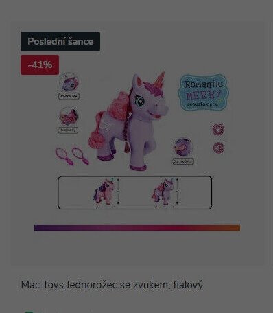 Mac Toys Jednorožec se zvukem, fialový