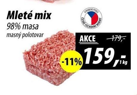 Mleté mix 98% masa