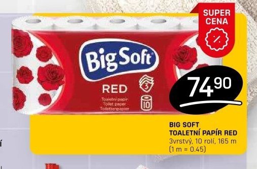 BIG SOFT TOALETNÍ PAPÍR RED