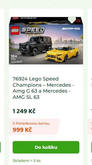 76924 Lego Speed Champions – Mercedes - Amg G 63 a Mercedes - AMG SL 63