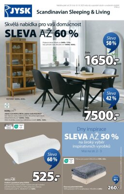 aktuální leták Jysk 29.9.2025-19.10.2025