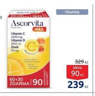 Ascorvita MAX 60+30 potahovaných tablet