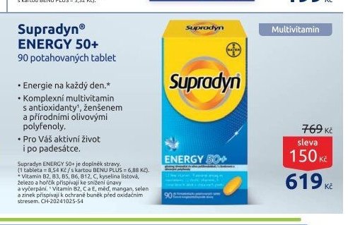 Supradyn ENERGY 50+ 90 potahovaných tablet