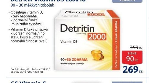Detritin Vitamin D3 2000 IU