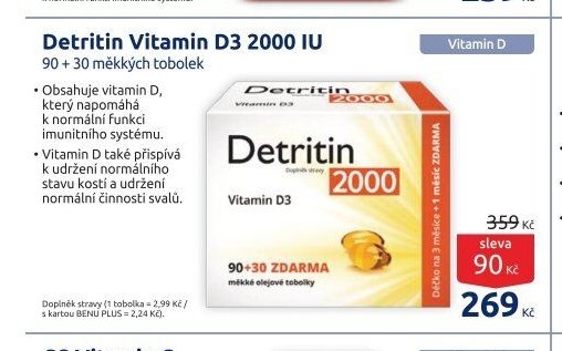 Detritin Vitamin D3 2000 IU