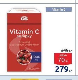 GS Vitamin C 1000 mg se šípky 100 + 20 tablet