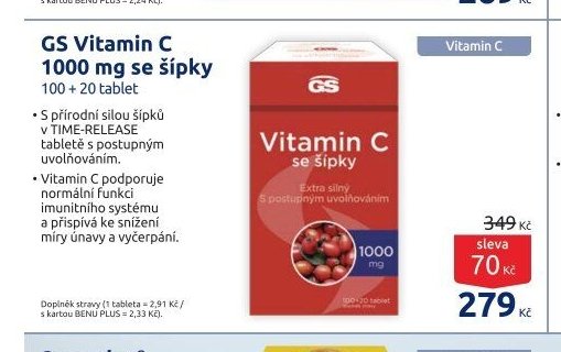 GS Vitamin C 1000 mg se šípky